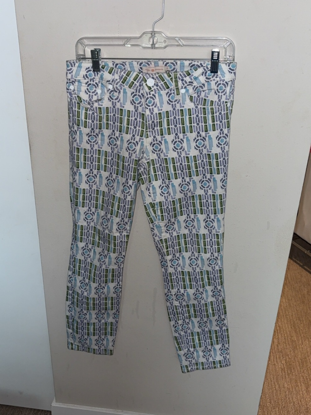 Tory Burch Patterned Ankle Skinny Jeans